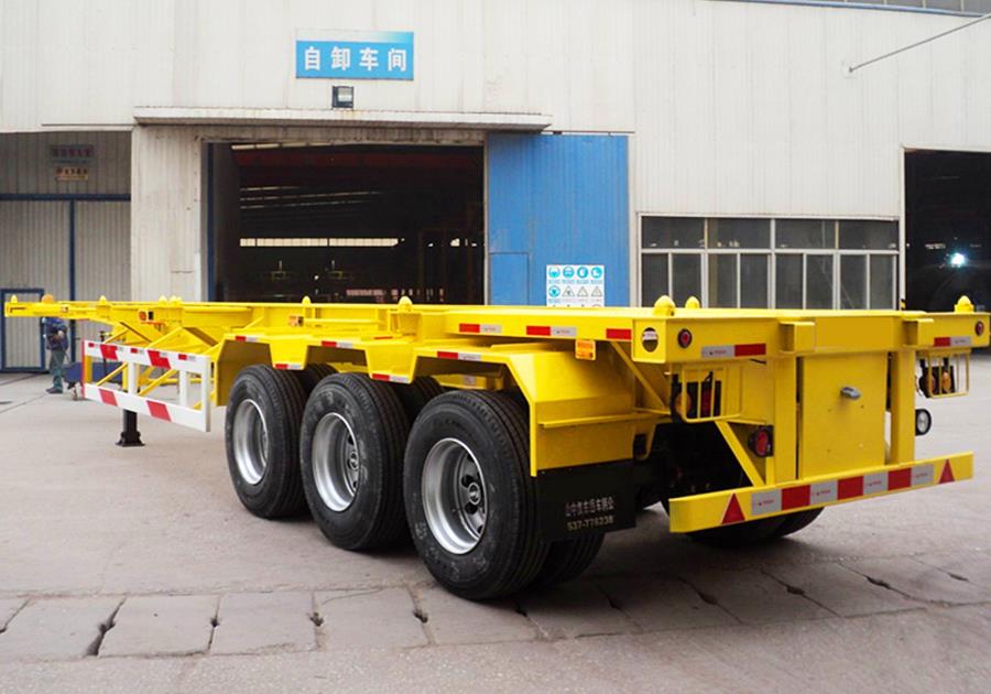 3 axles 40ft skeletal trailer