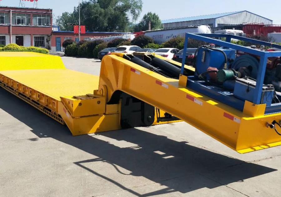 3 Axles front load lowbed trailer