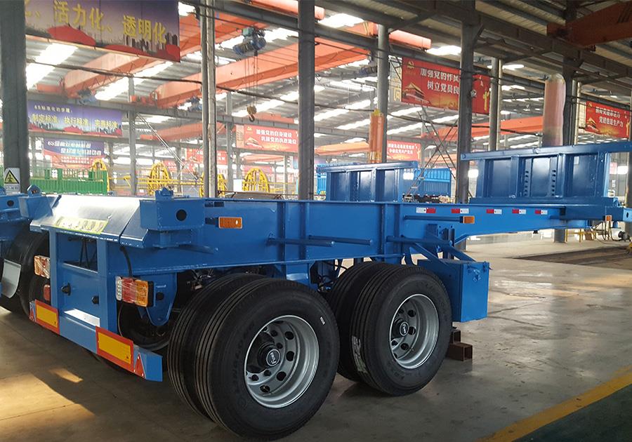 2 Axles 20ft skeletal tipper trailer