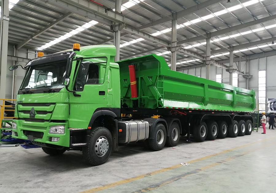 6 Axles 45-50m3 tipper trailer